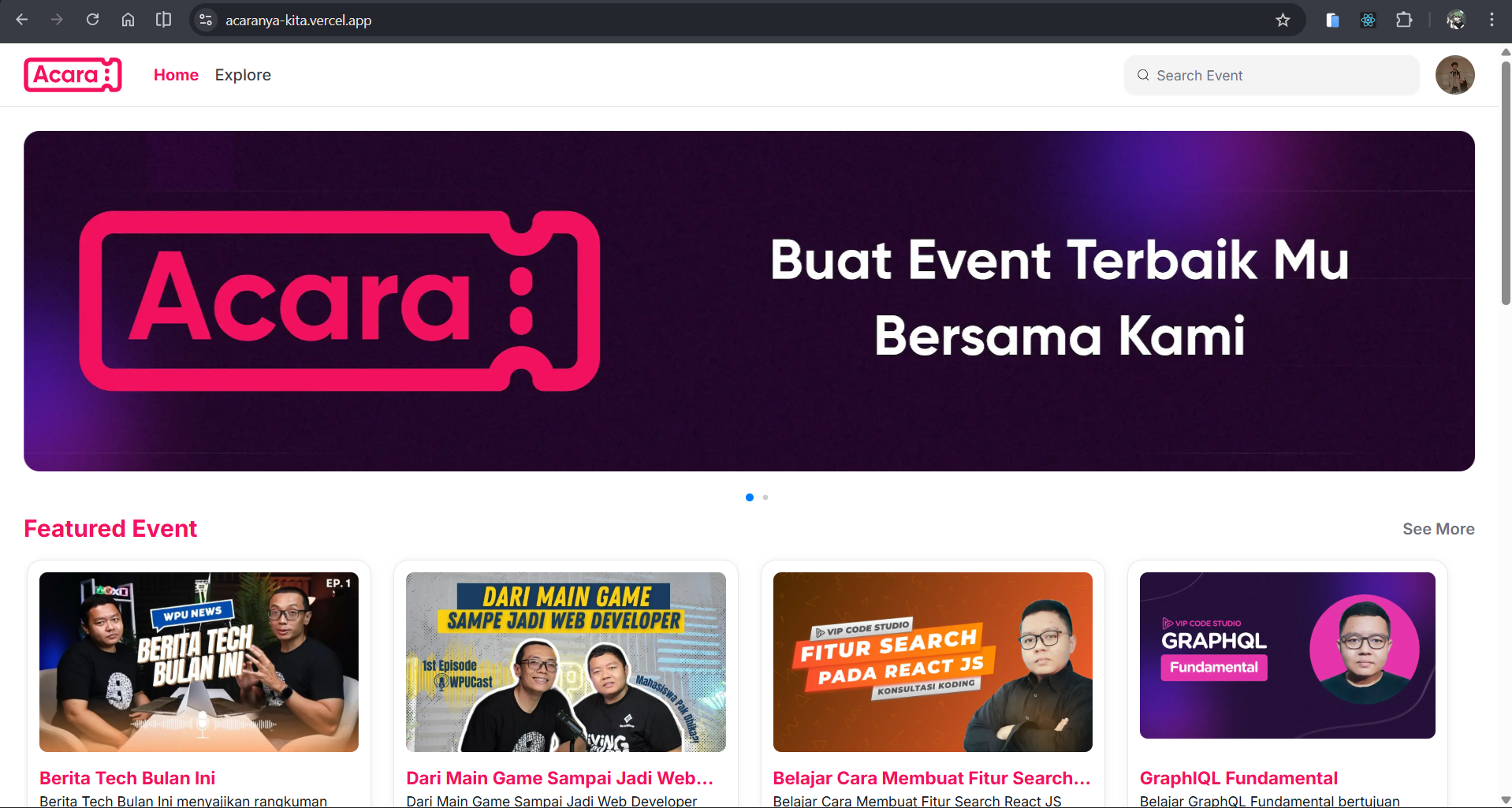 Acara - Integrated Event Ticketing Platform